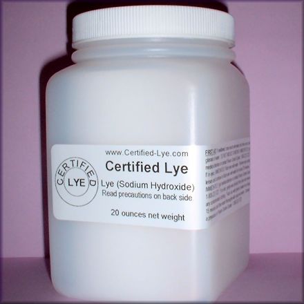 Certified Lye - Sodium Hydroxide and Potassium Hydroxide for